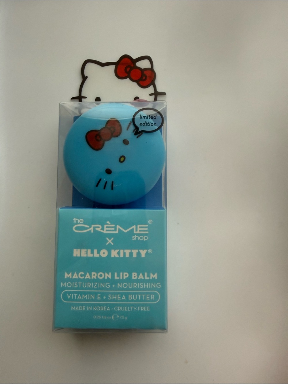 Hello Kitty Blue Macaron Lip Balm - Limited Edition the creme shop